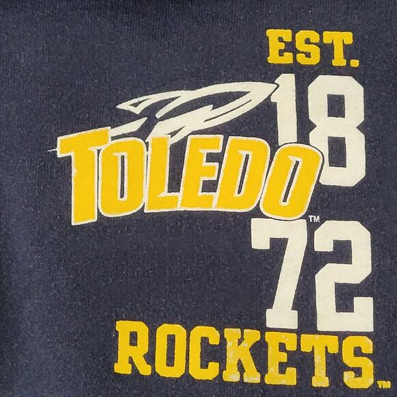 Vintage Y2K Toledo Rockets Zip Sweatshirt Medium 21x24 Baggy Cropped - Picture 13 of 16